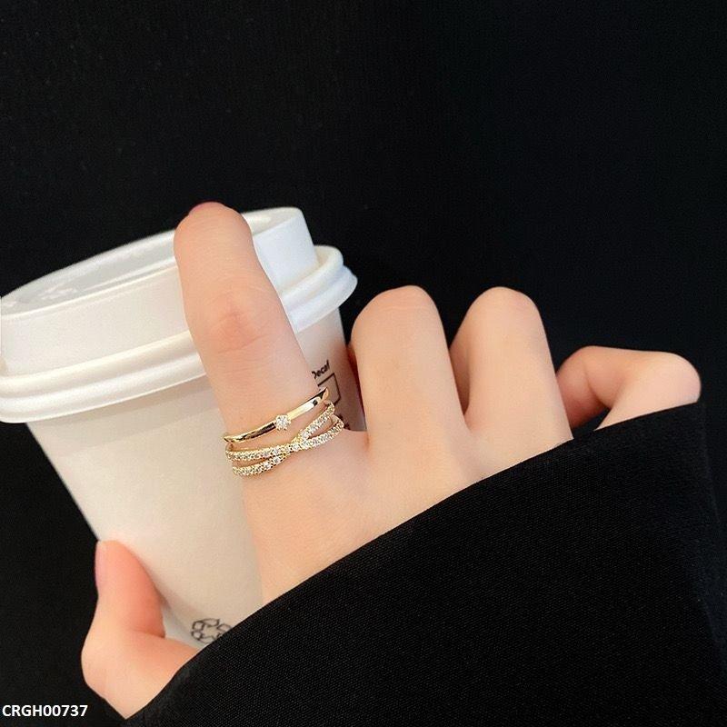 Crossed Shape Adjustable Ring