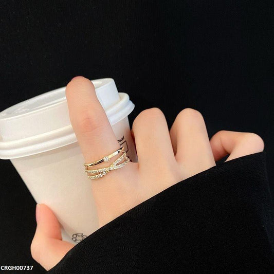 Crossed Shape Adjustable Ring