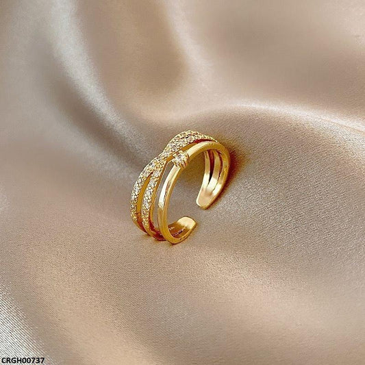 Crossed Shape Adjustable Ring